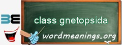 WordMeaning blackboard for class gnetopsida